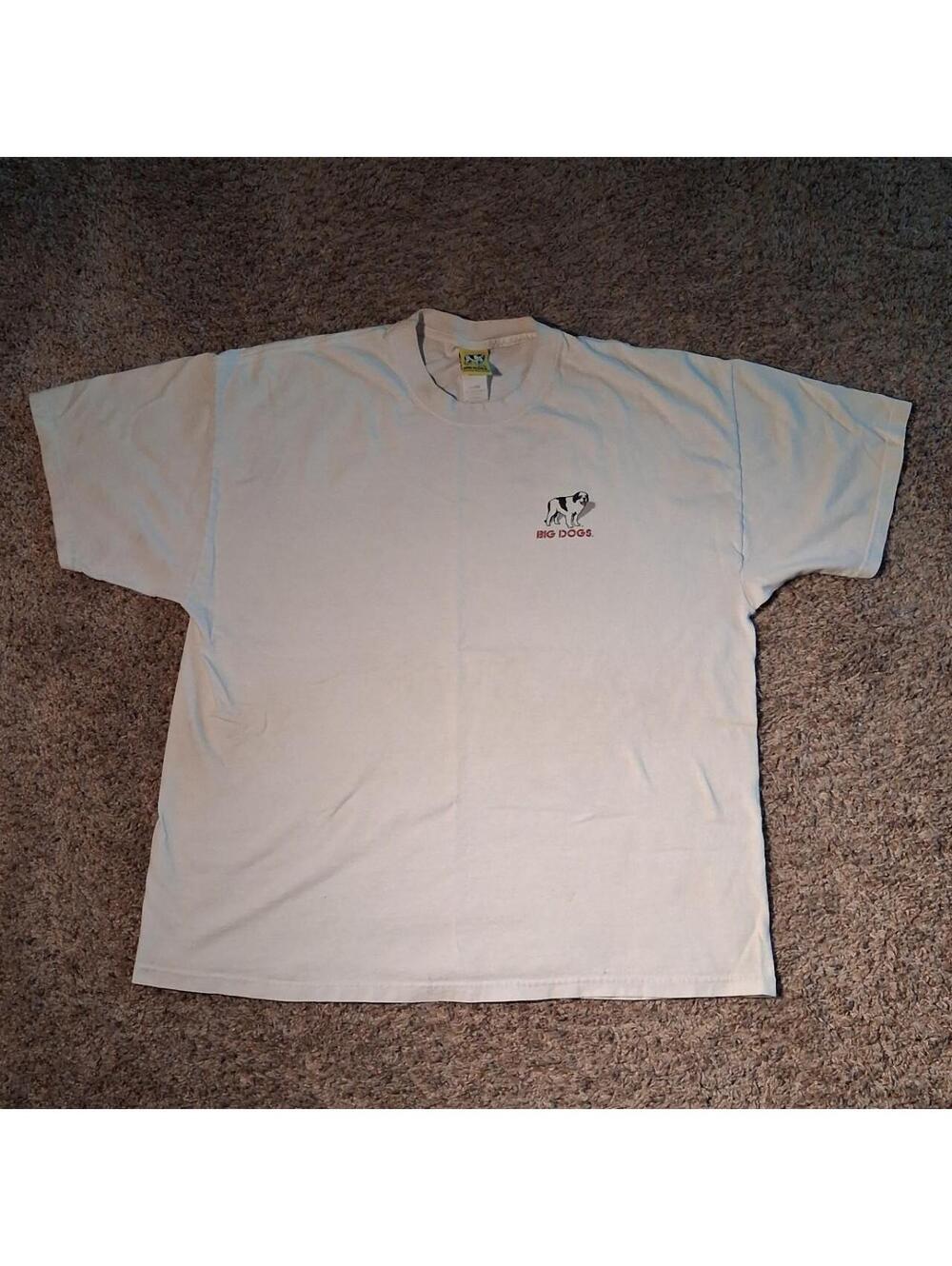 Big Dogs Men's White and Cream Tshirt